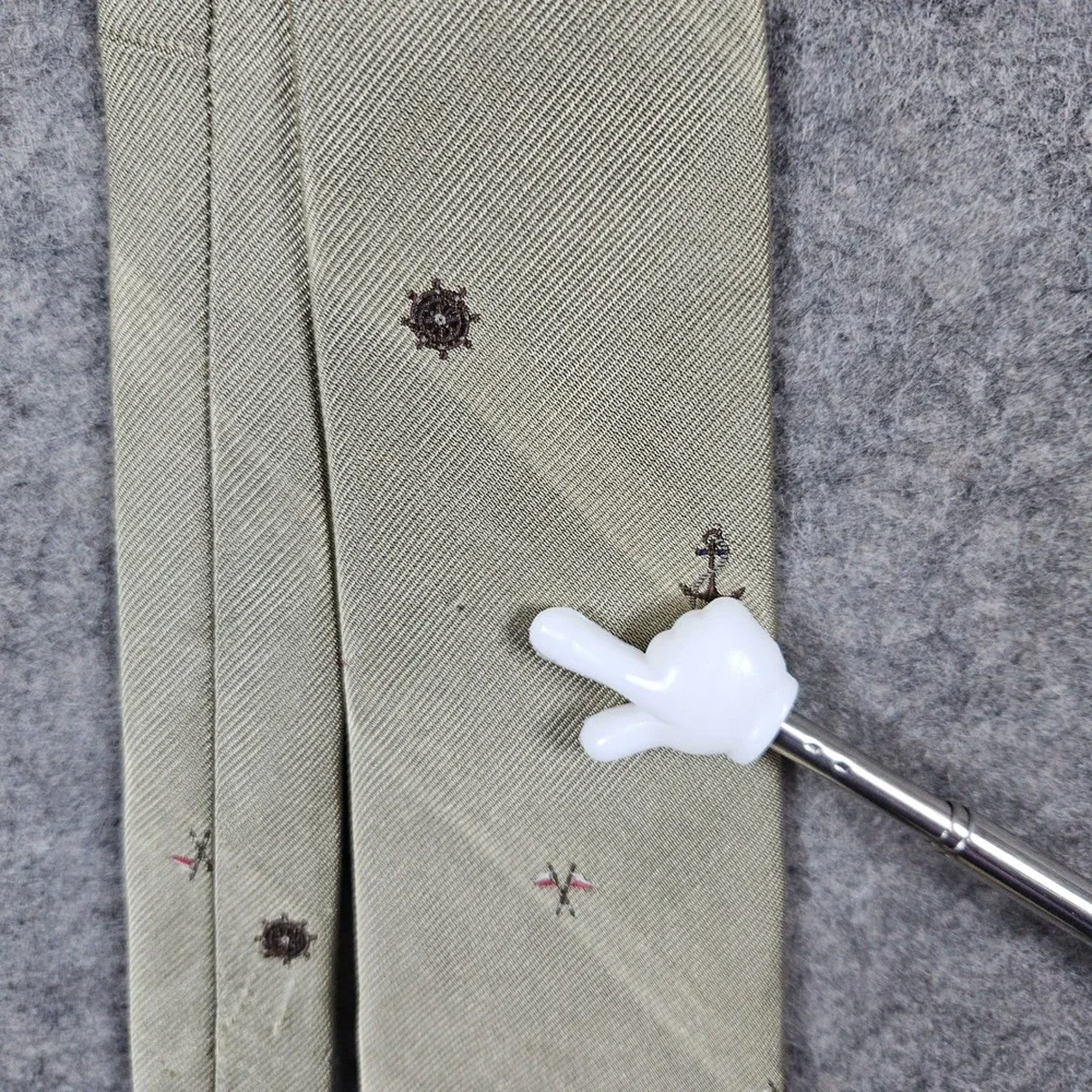 Chaps Ralph Lauren Vintage Silk Neck Tie Nautical Theme Champagne‎ Color SNAGS